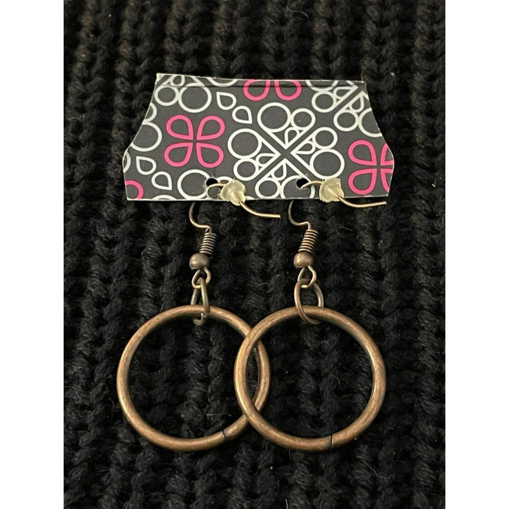 PAPARAZZI Bronze Hoop‎ Charm Accessibly Drop Fashion Earrings